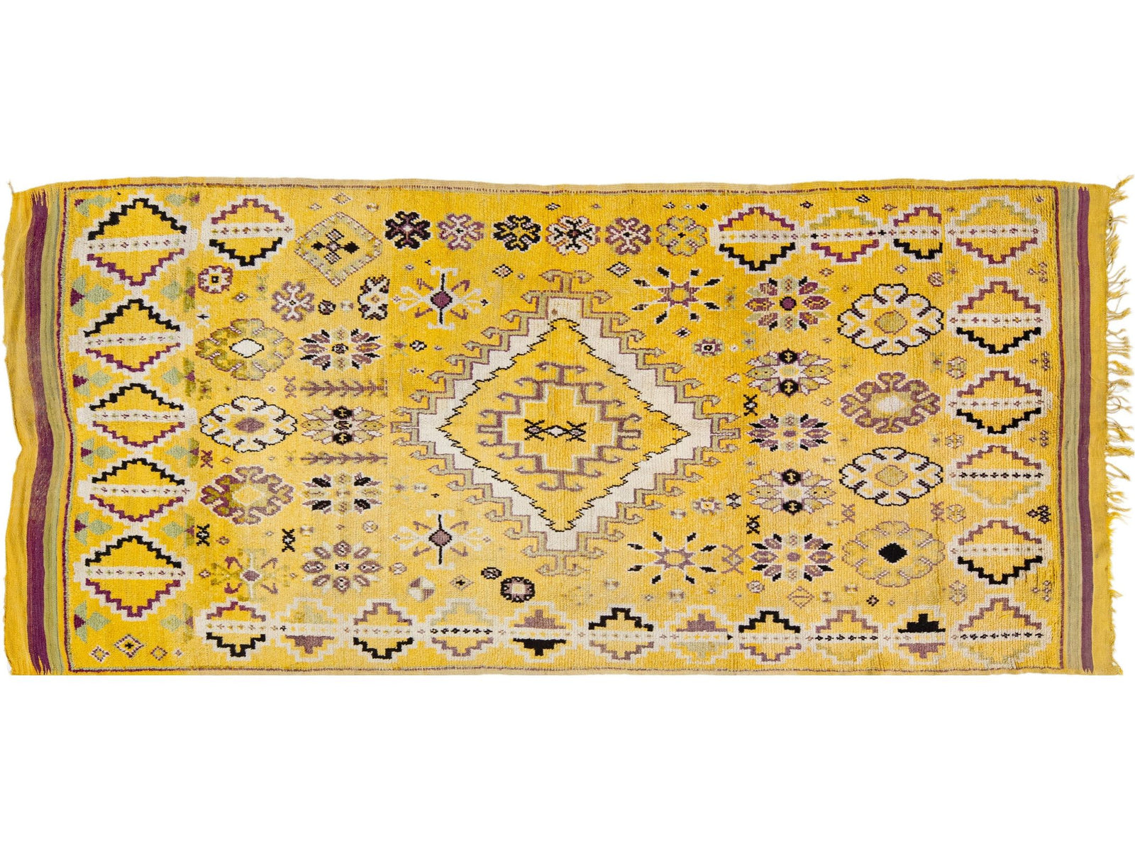 Vintage Moroccan Wool Rug 5 X 12