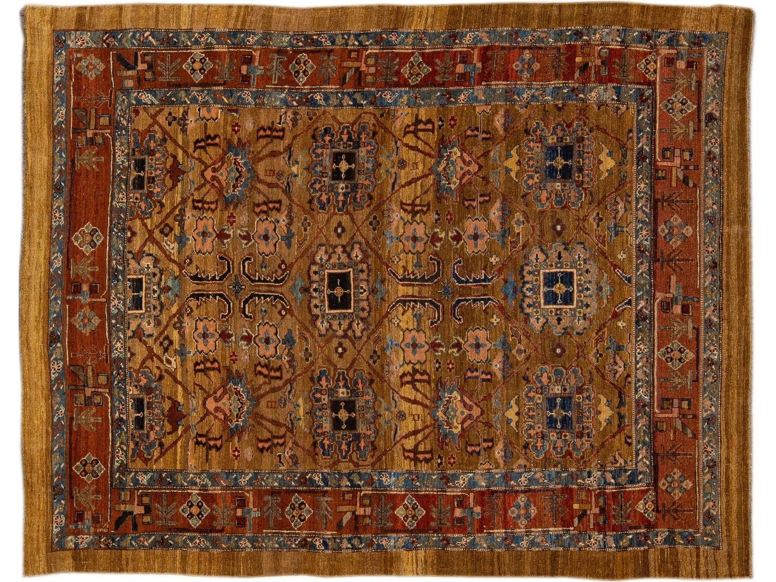 Vintage Bakshaish Wool Rug 9 X 11