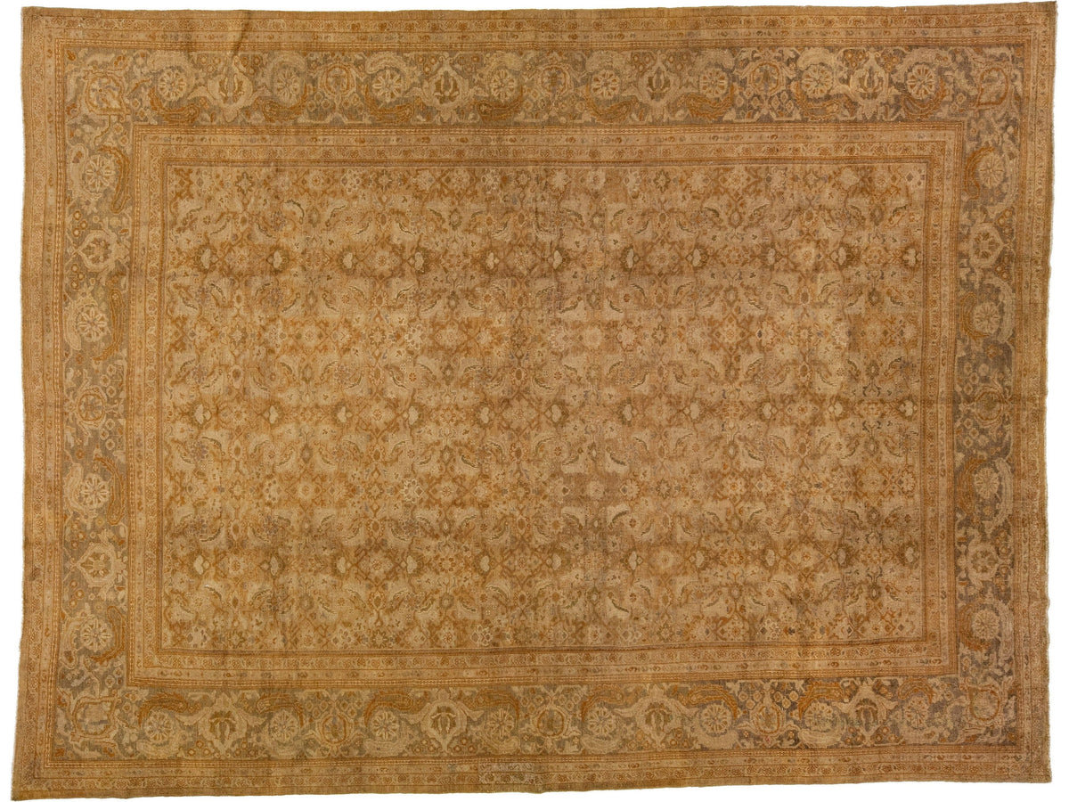 Antique Sultanabad Wool Rug 11 X 14