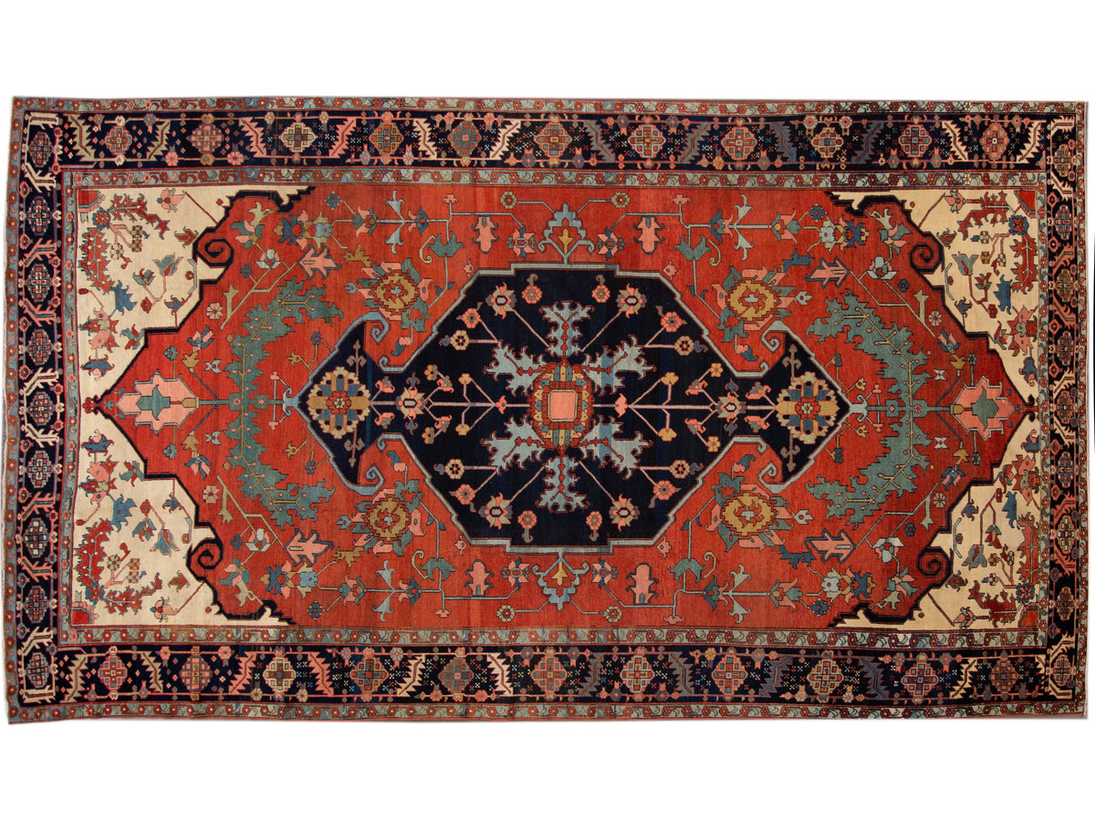 Antique Serapi Wool Rug 10 X 16