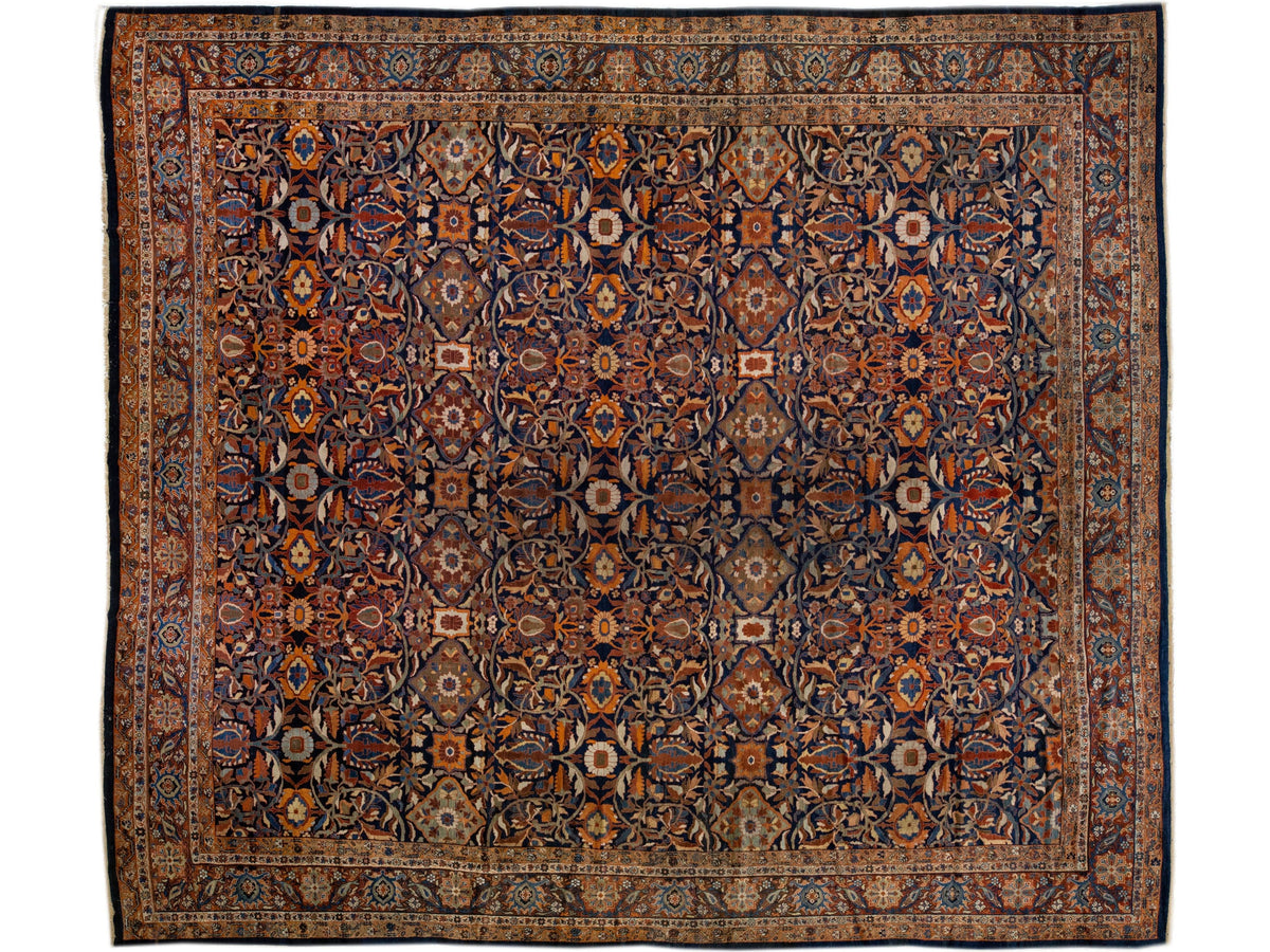 Antique Sultanabad Wool Rug 17 X 19