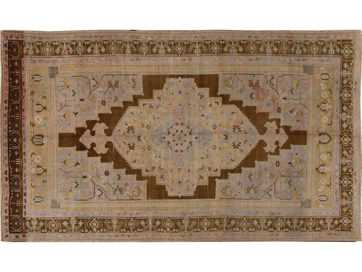 Vintage Khotan Wool Rug 7 X 13