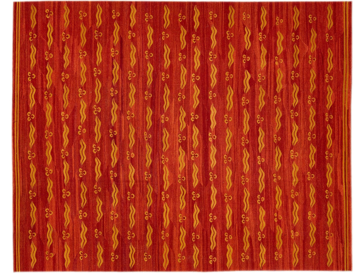 Modern Kilim Wool Rug 10 X 13