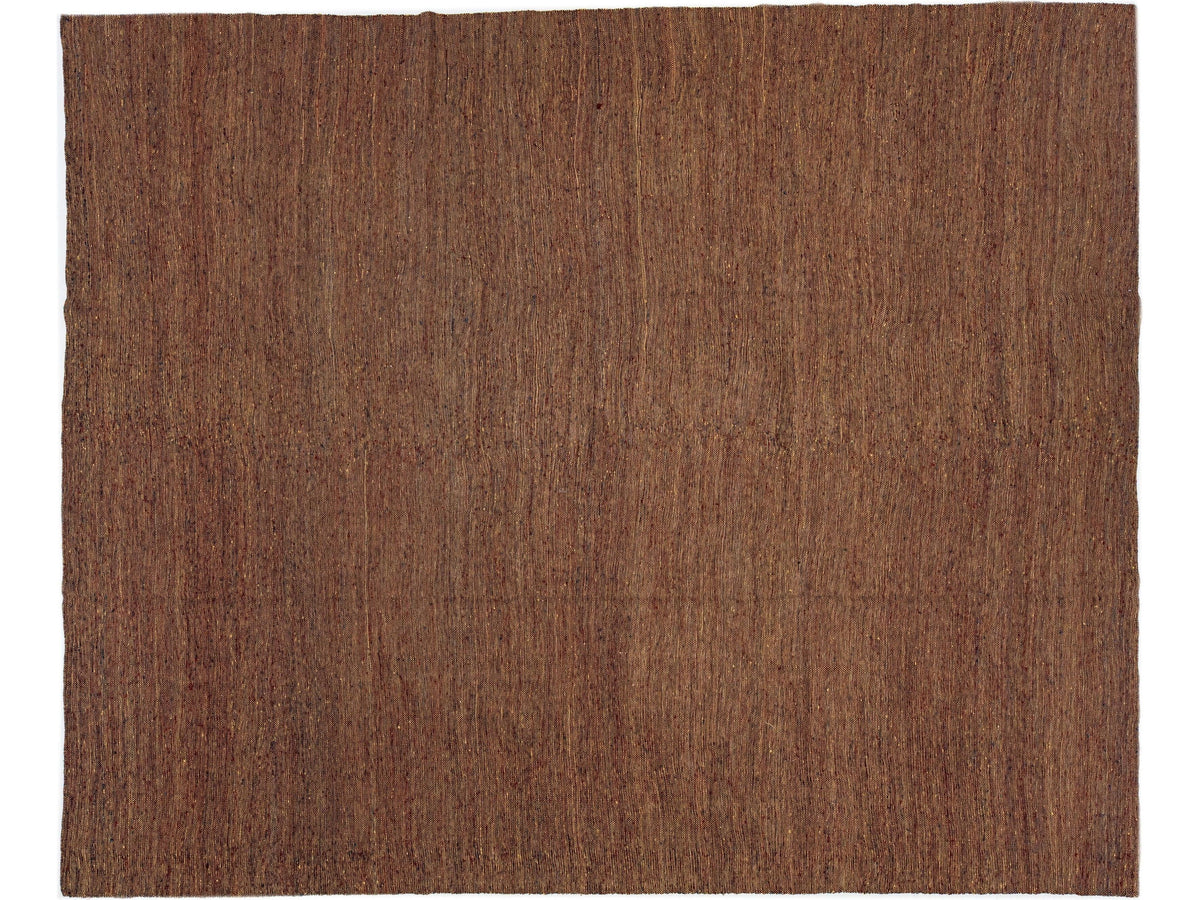 Modern Kilim Flatweave Wool Rug 10 X 12