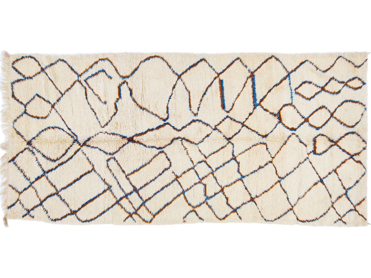Modern Moroccan Wool Rug 6 X 12