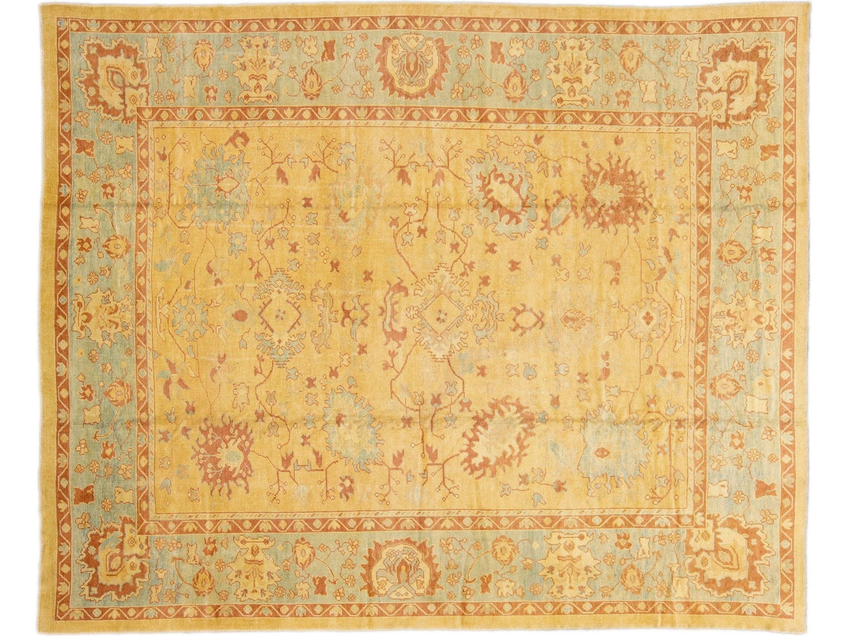 Modern Oushak Wool Rug 12 X 14