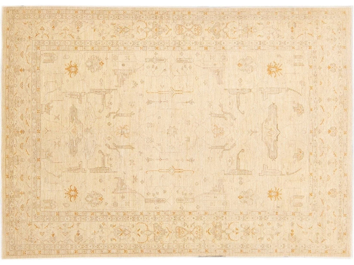 Modern Peshawar Wool Rug 7 X 9