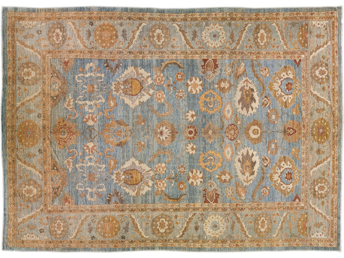 Modern Sultanabad Wool Rug 13 X 18