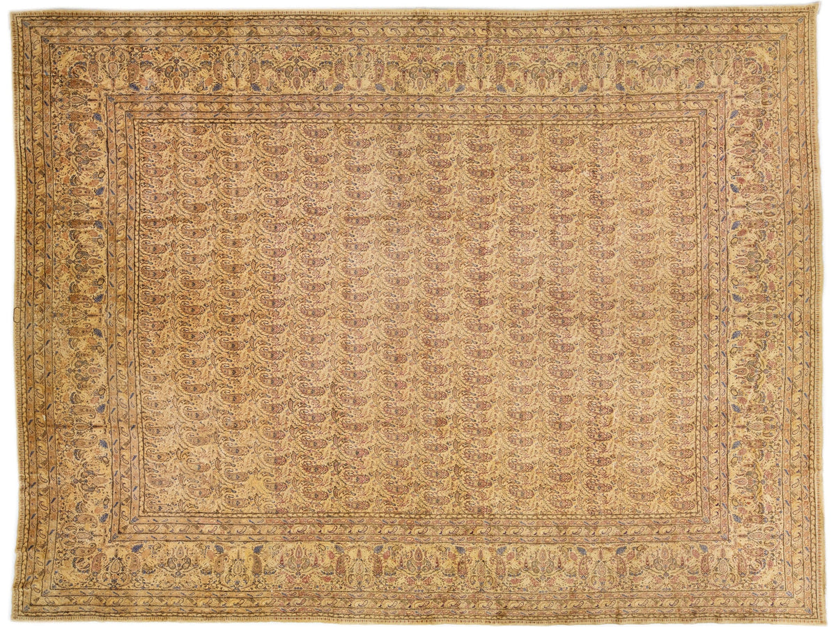 Antique Kerman Wool Rug 16 X 21