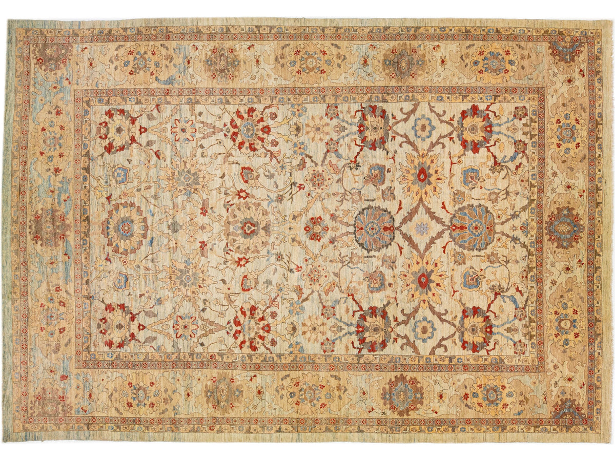 Modern Sultanabad Wool Rug 12 X 18