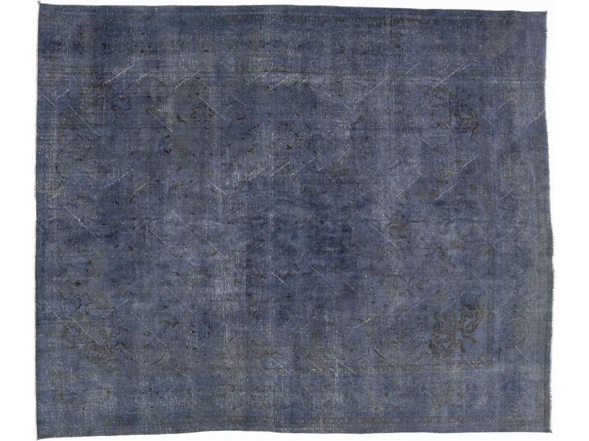 Vintage Overdyed Wool Rug 10 X 12