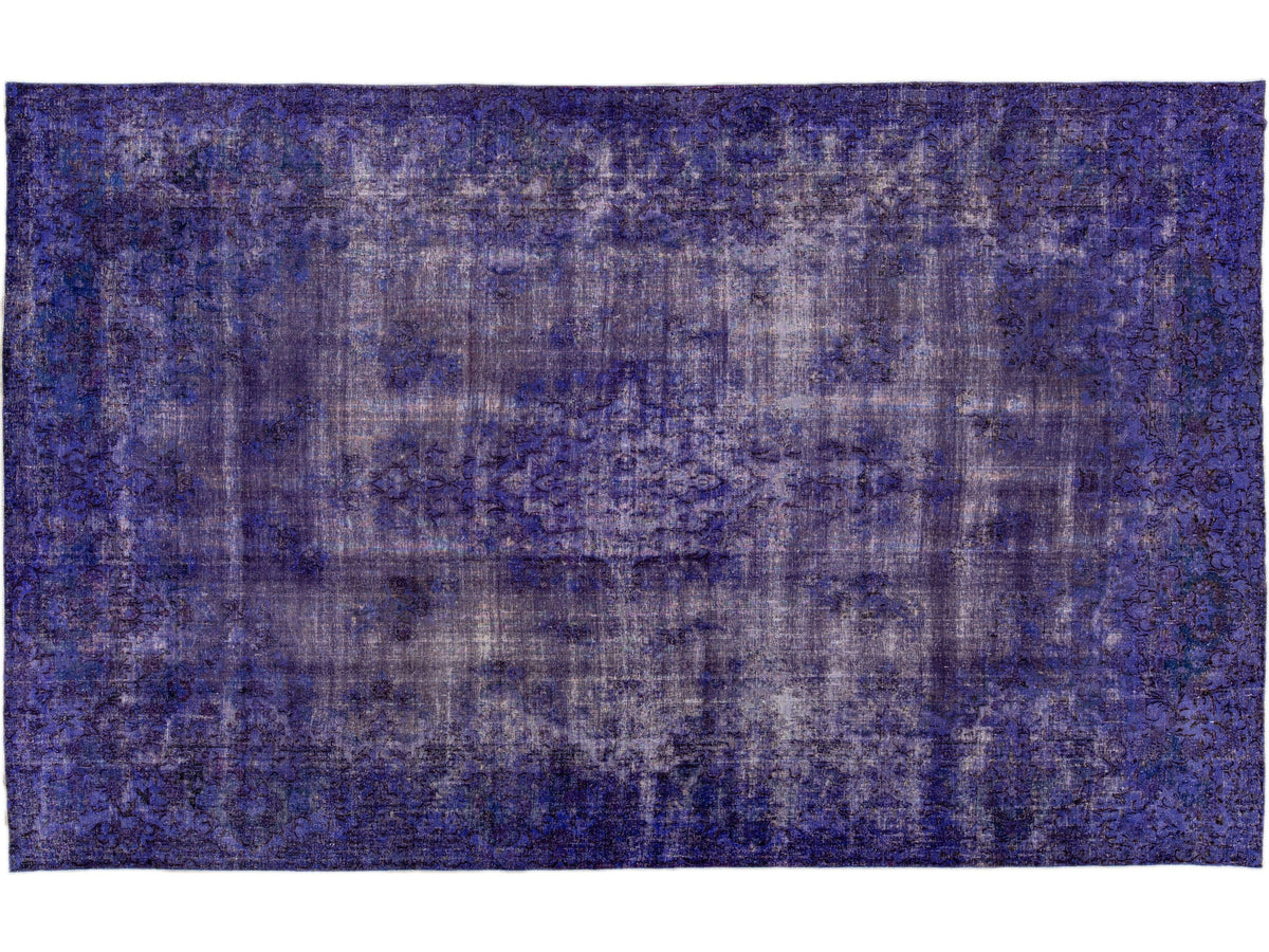 Vintage Overdyed Wool Rug 10 X 16