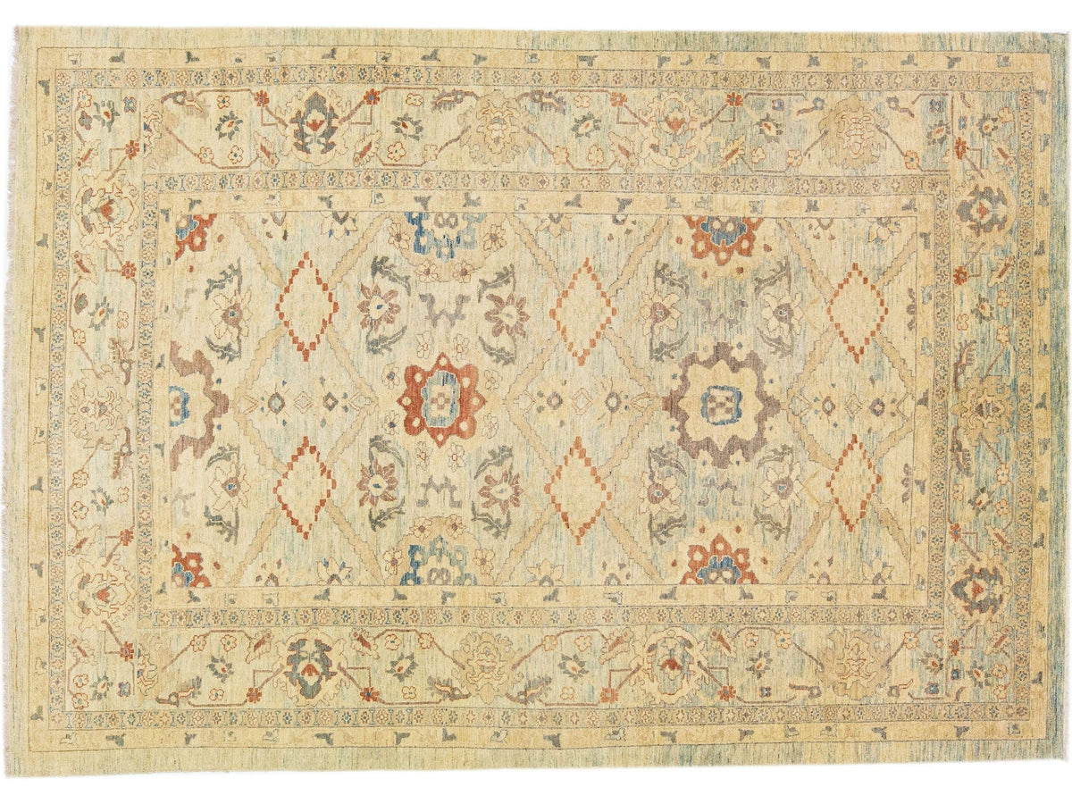 Modern Sultanabad Wool Rug 10 X 14