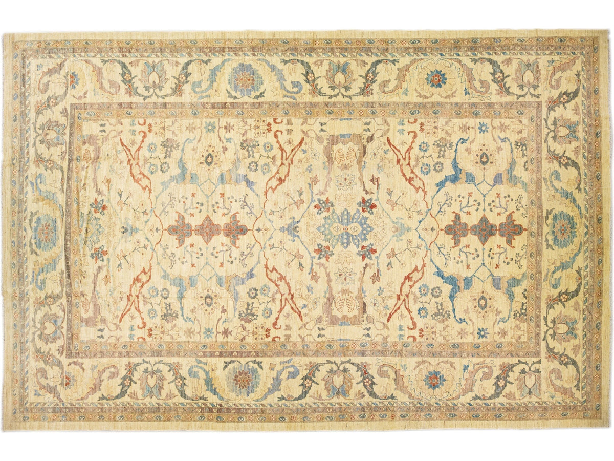 Modern Sultanabad Wool Rug 13 X 20