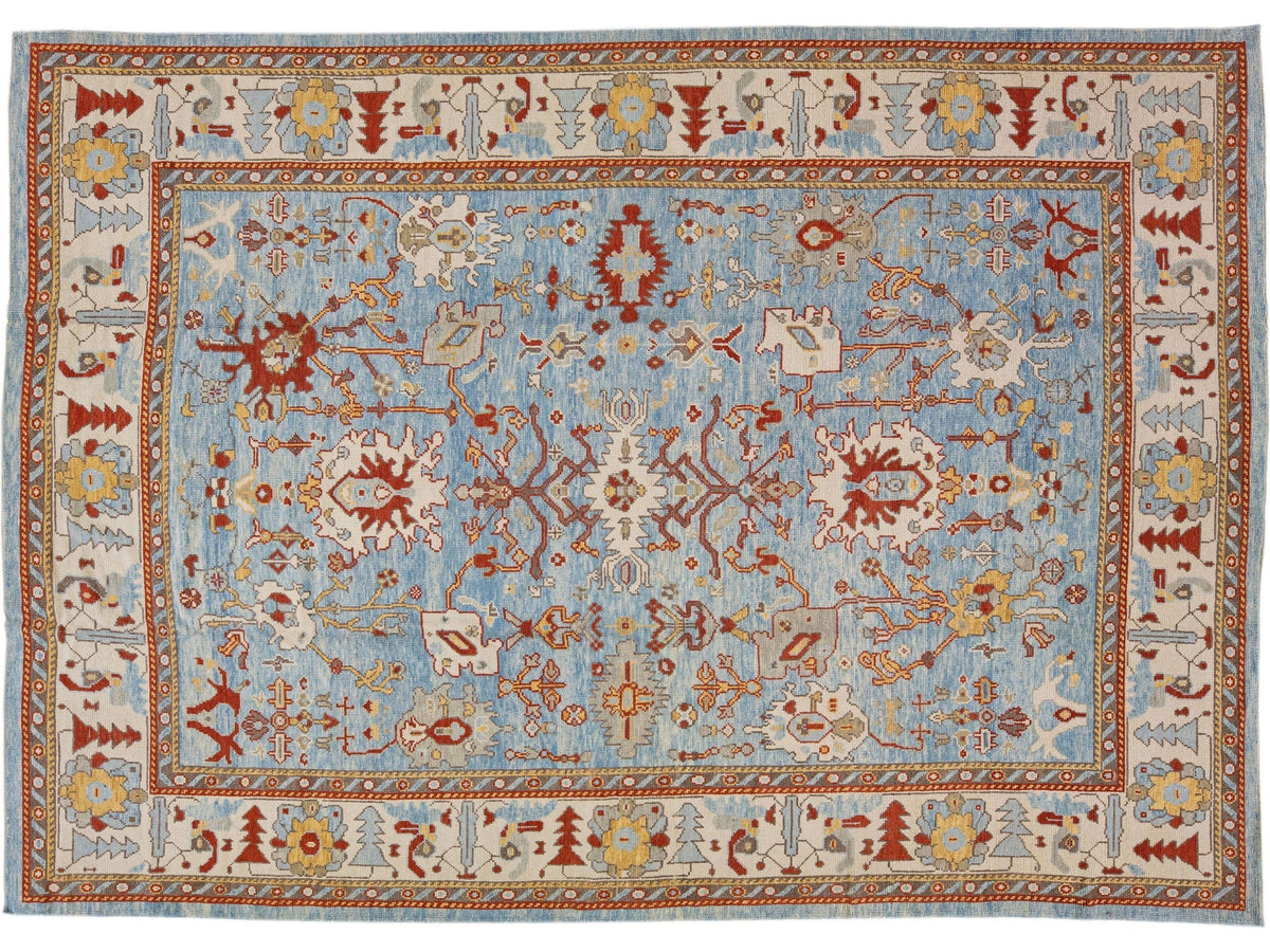 Modern Turkish Wool Rug 9 X 13