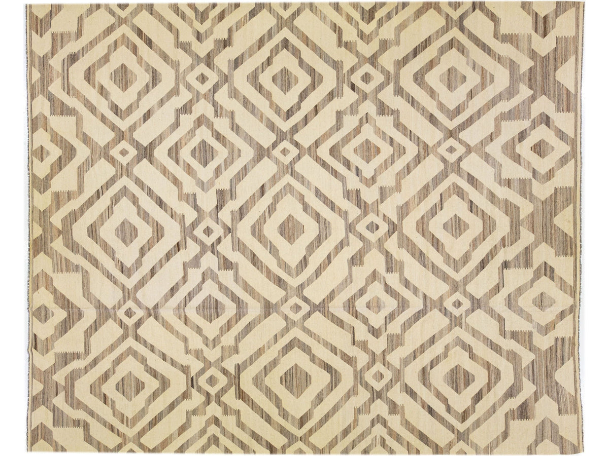 Modern Kilim Wool Rug 12 X 15