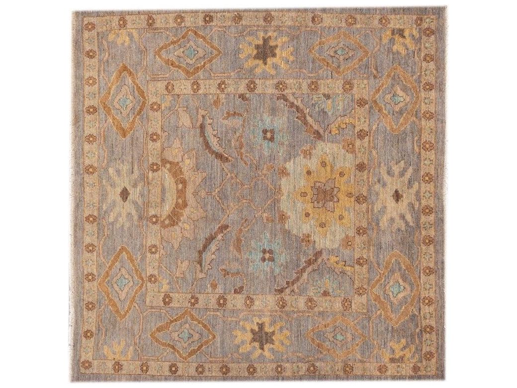 Modern Square Sultanabad Rug 6 X 6
