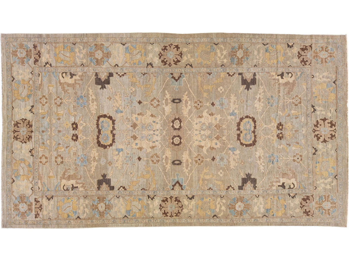 Modern Sultanabad Wool Rug 9 X 15