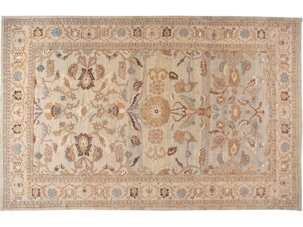 Modern Sultanabad Wool Rug 14 X 22