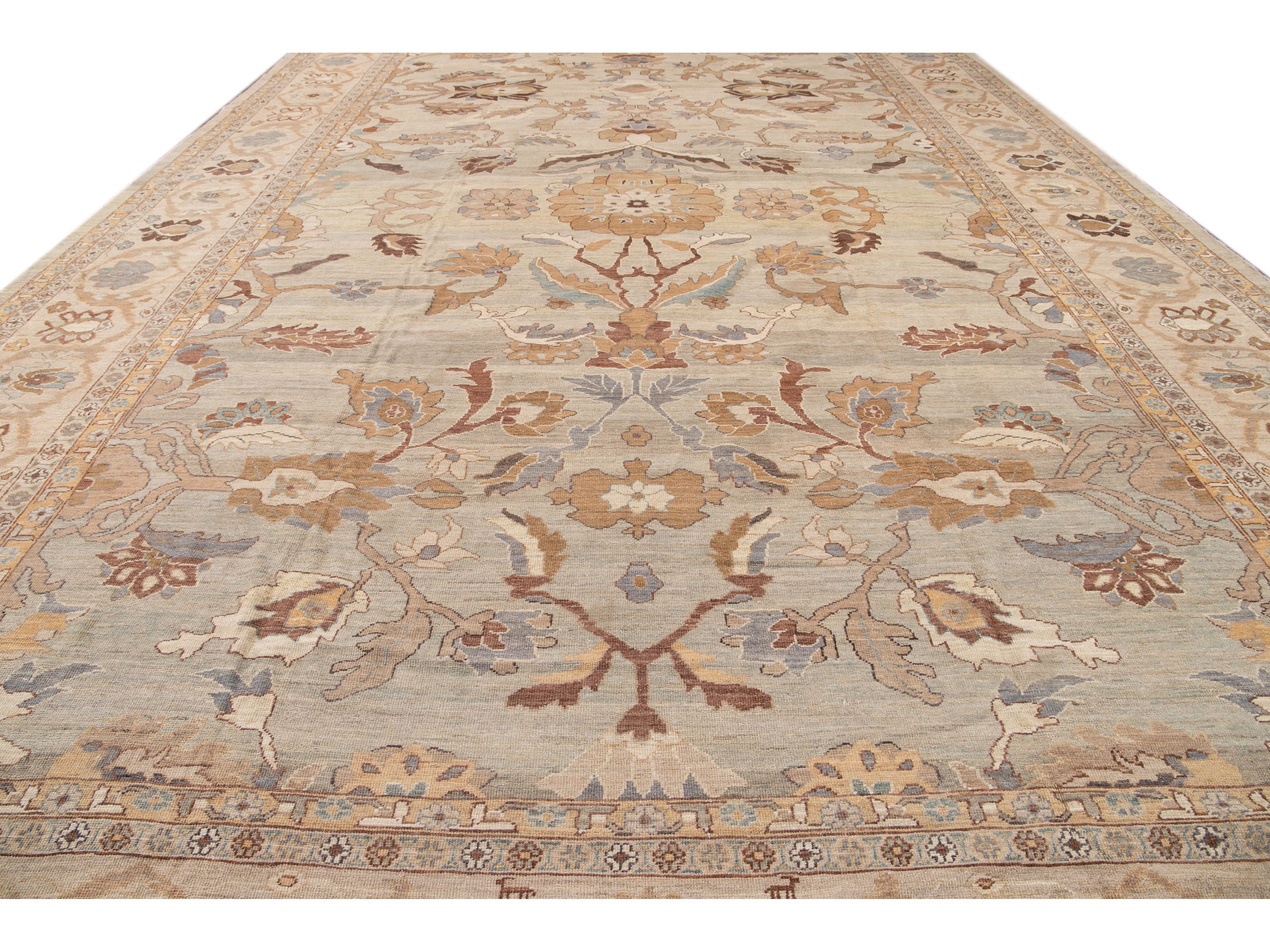 21st Century Modern Sultanabad Oversize Handmade Wool Rug