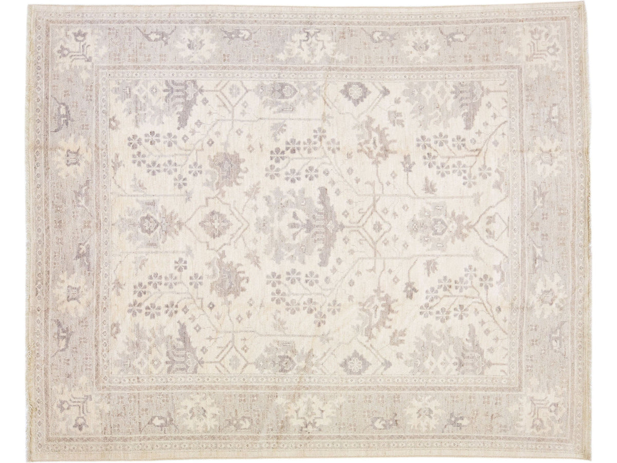 Modern Oushak Wool Rug 8 X 10