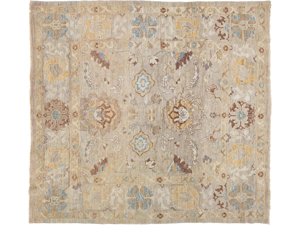 Modern Sultanabad Wool Rug 8 X 9