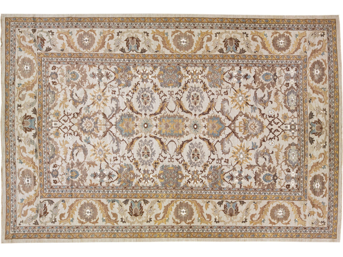 Modern Sultanabad Wool Rug 13 X 20