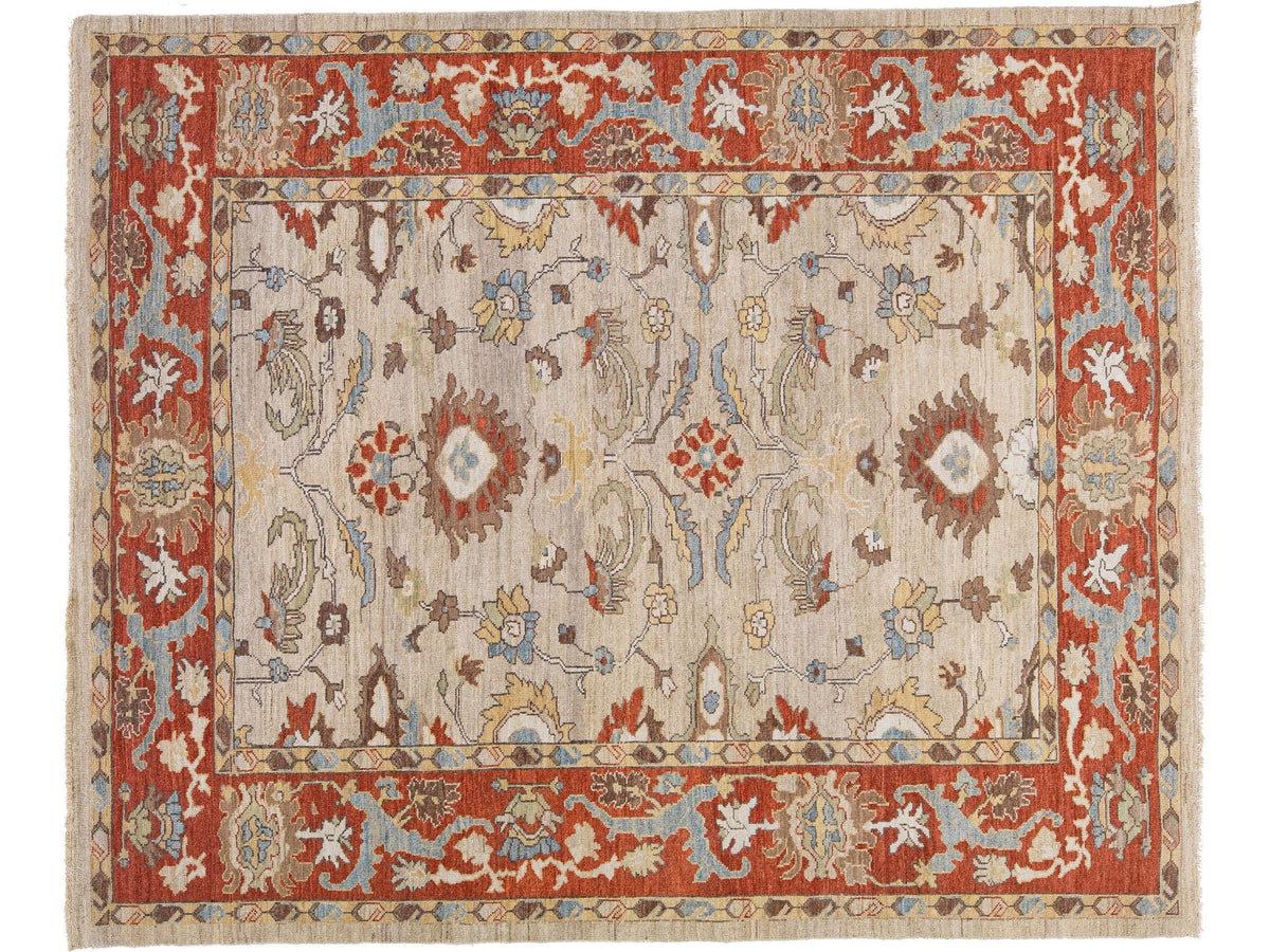 Modern Sultanabad Wool Rug 8 X 10