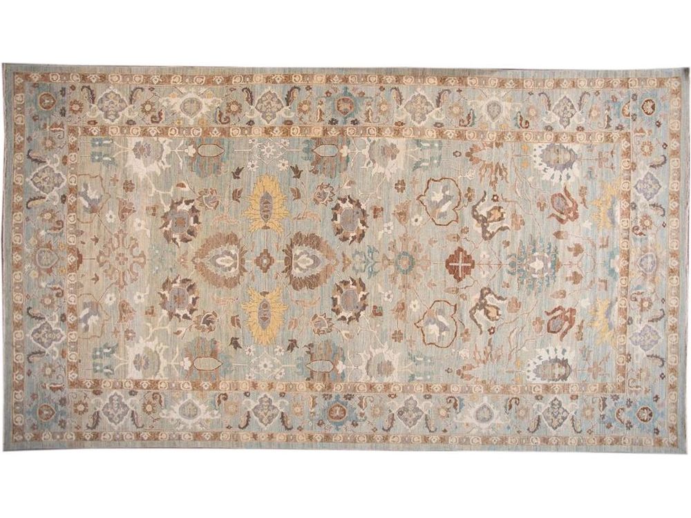 Modern Oversize Sultanabad Wool Rug 13 X 23