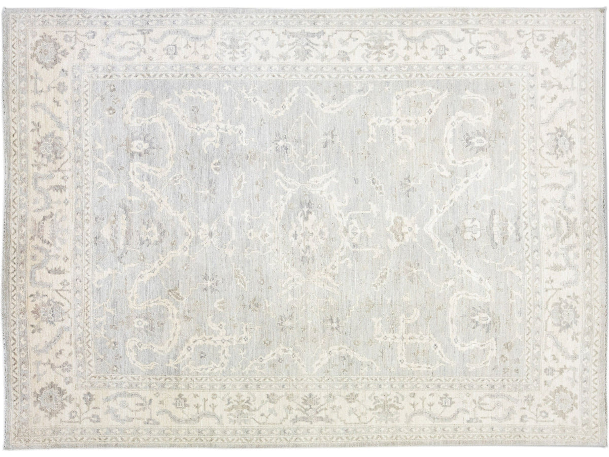 Modern Oushak Wool Rug 8 X 12