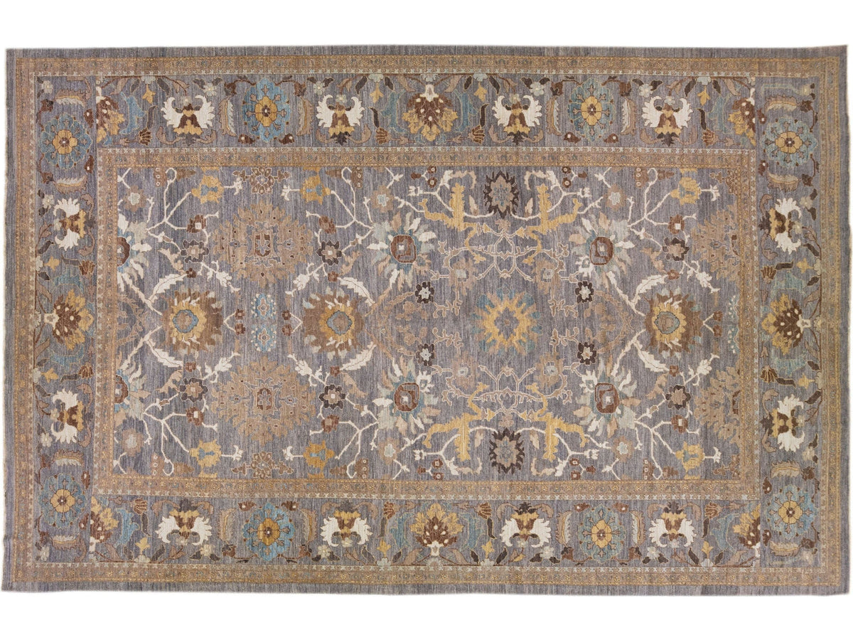 Modern Sultanabad Wool Rug 12 X 19