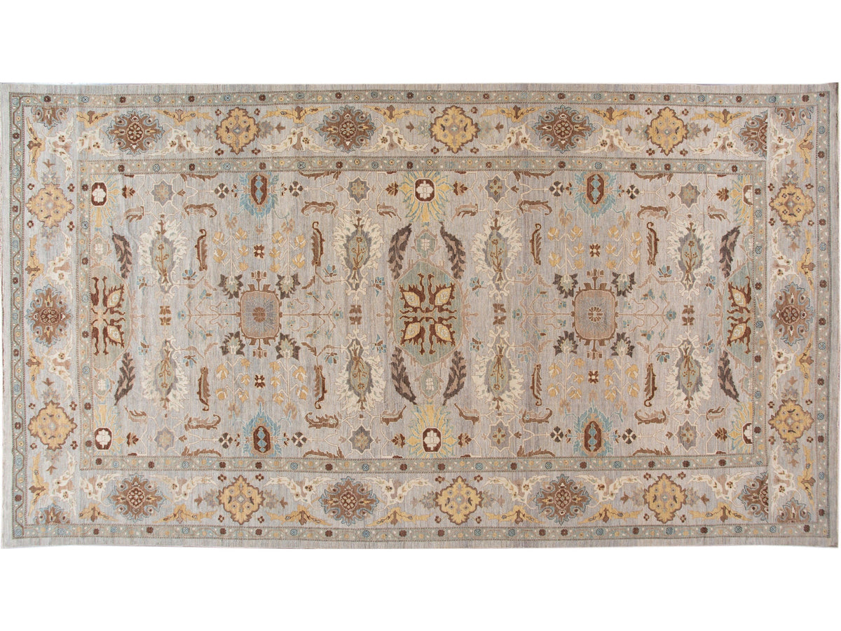 Modern Sultanabad Wool Rug 13 X 24