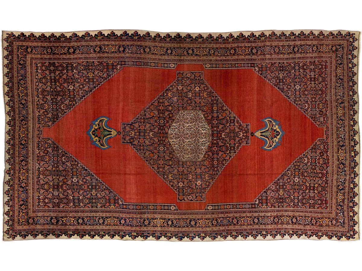 Antique Bidjar Wool Rug 11 X 19