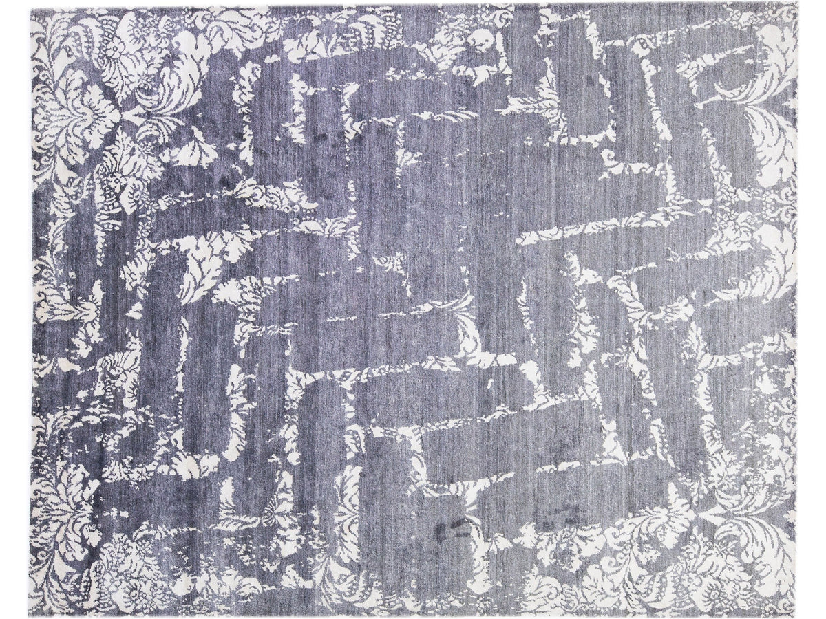 Modern Indian Wool & Silk Rug 8 X 10