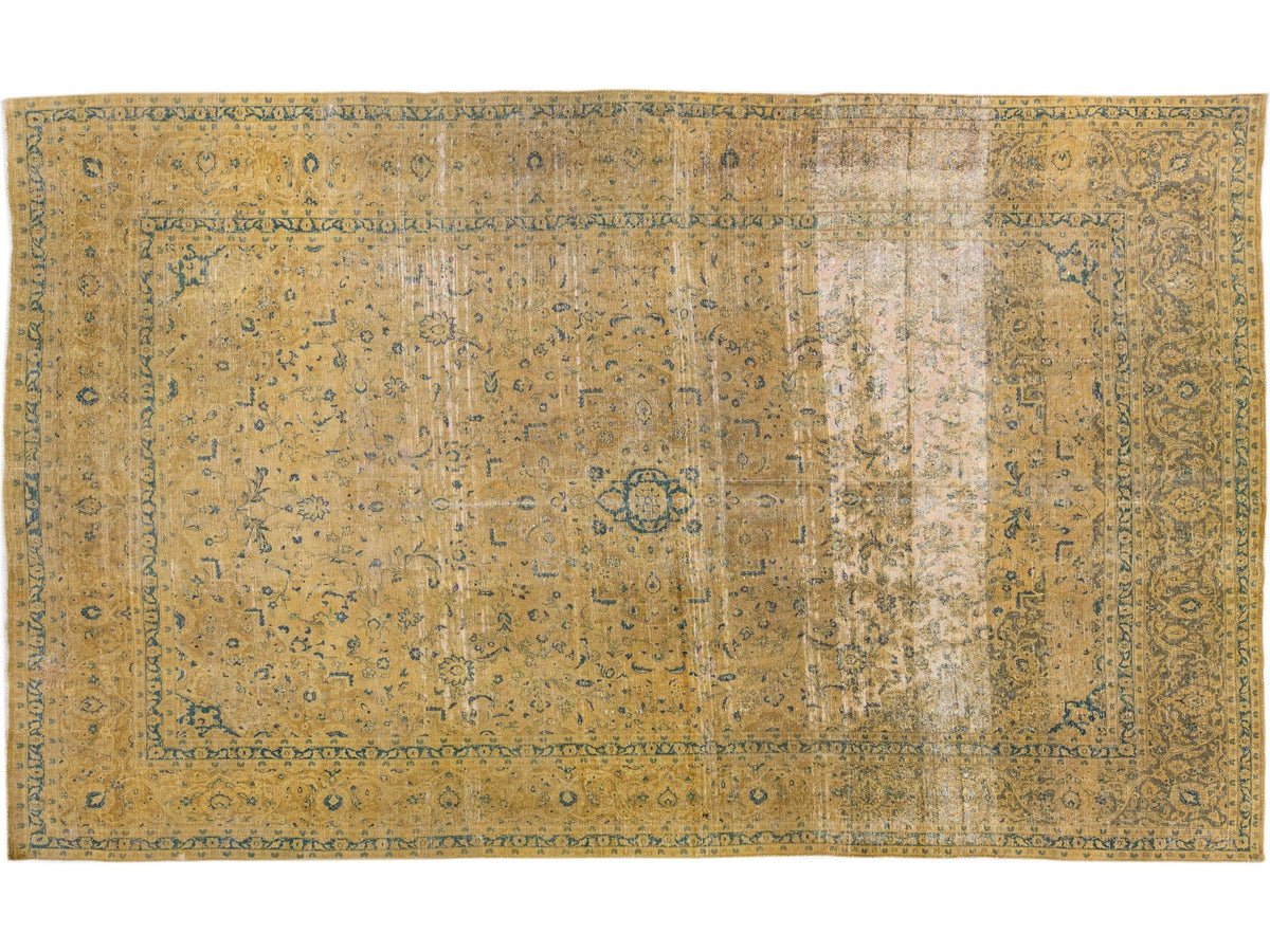 Vintage Tabriz Wool Rug 10 X 16