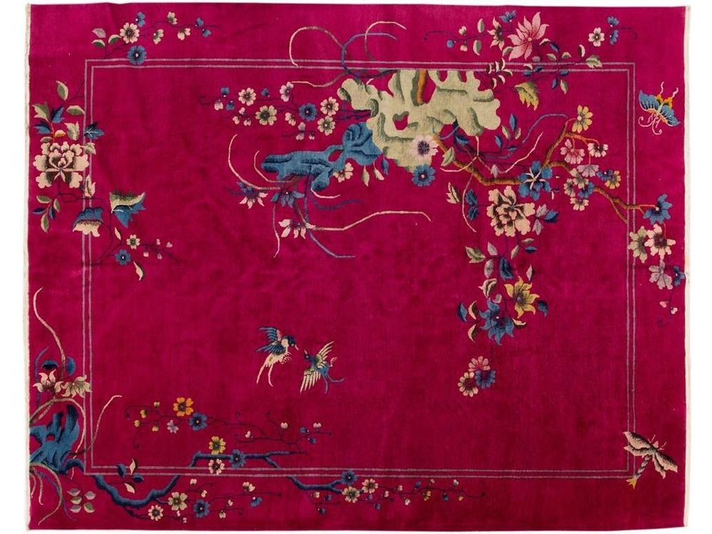 Antique Art Deco Chinese Rug 9 X 12