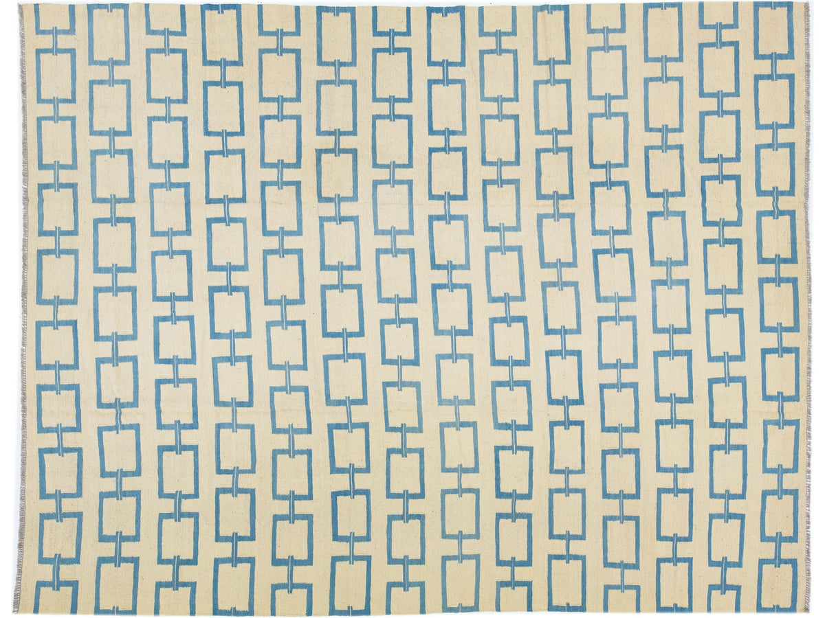 Modern Kilim Wool Rug 9 X 12