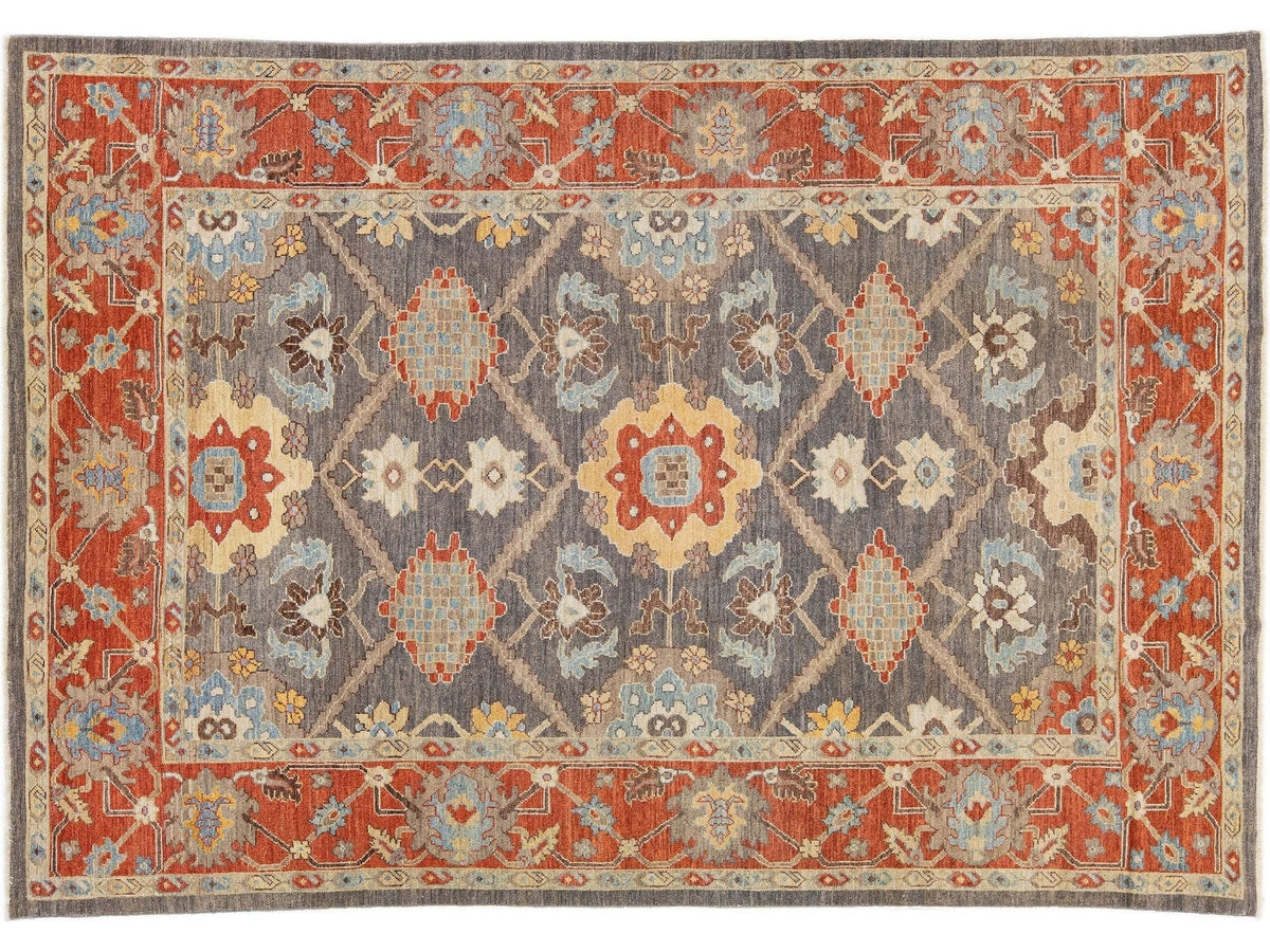 Modern Sultanabad Wool Rug 8 X 12