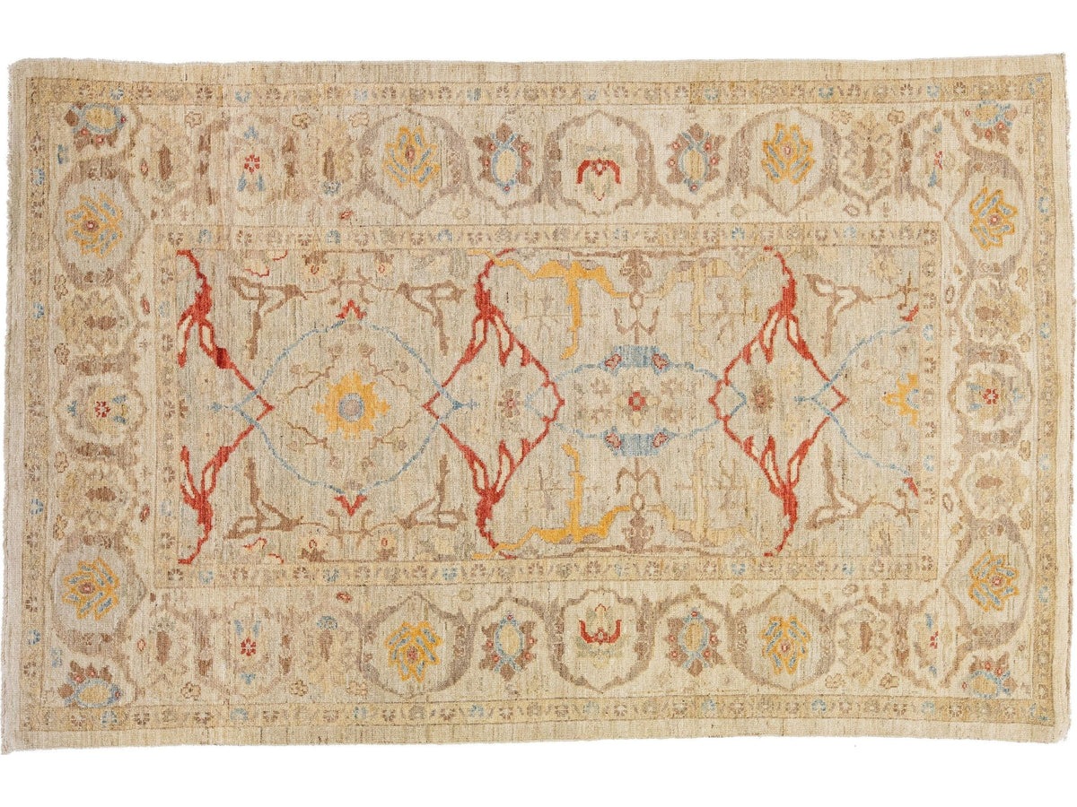Modern Sultanabad Wool Rug 6 X 10