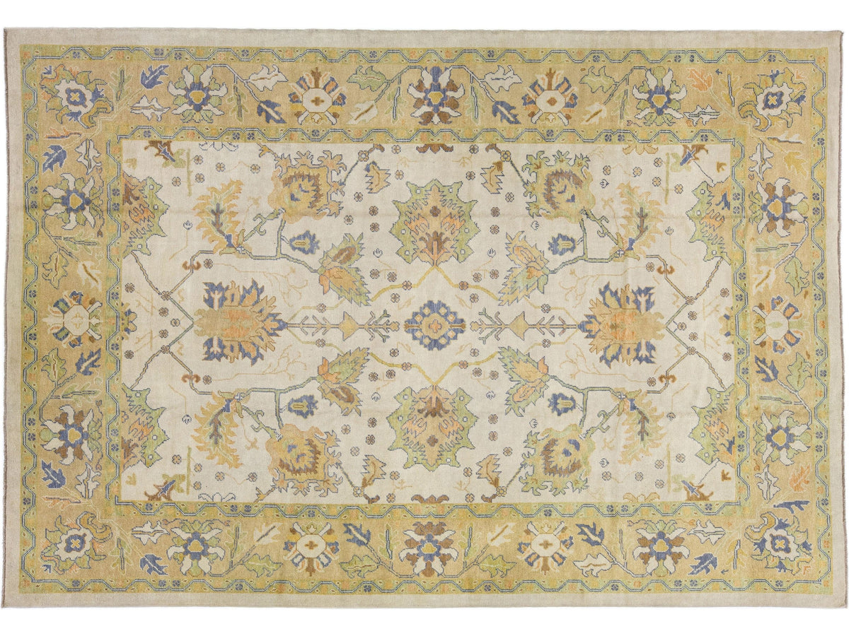 Modern Oushak Wool Rug 10 X 15