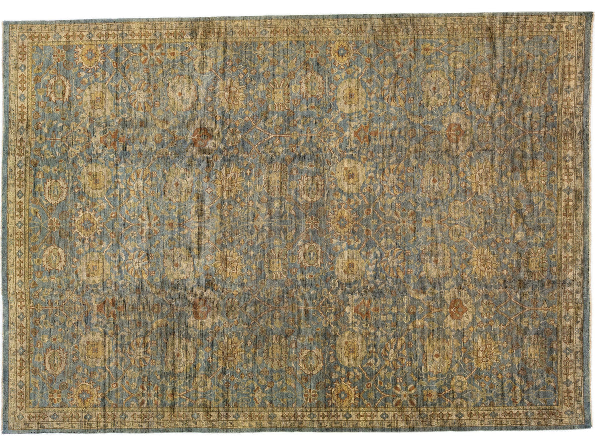 Modern Oushak Wool Rug 10 X 14