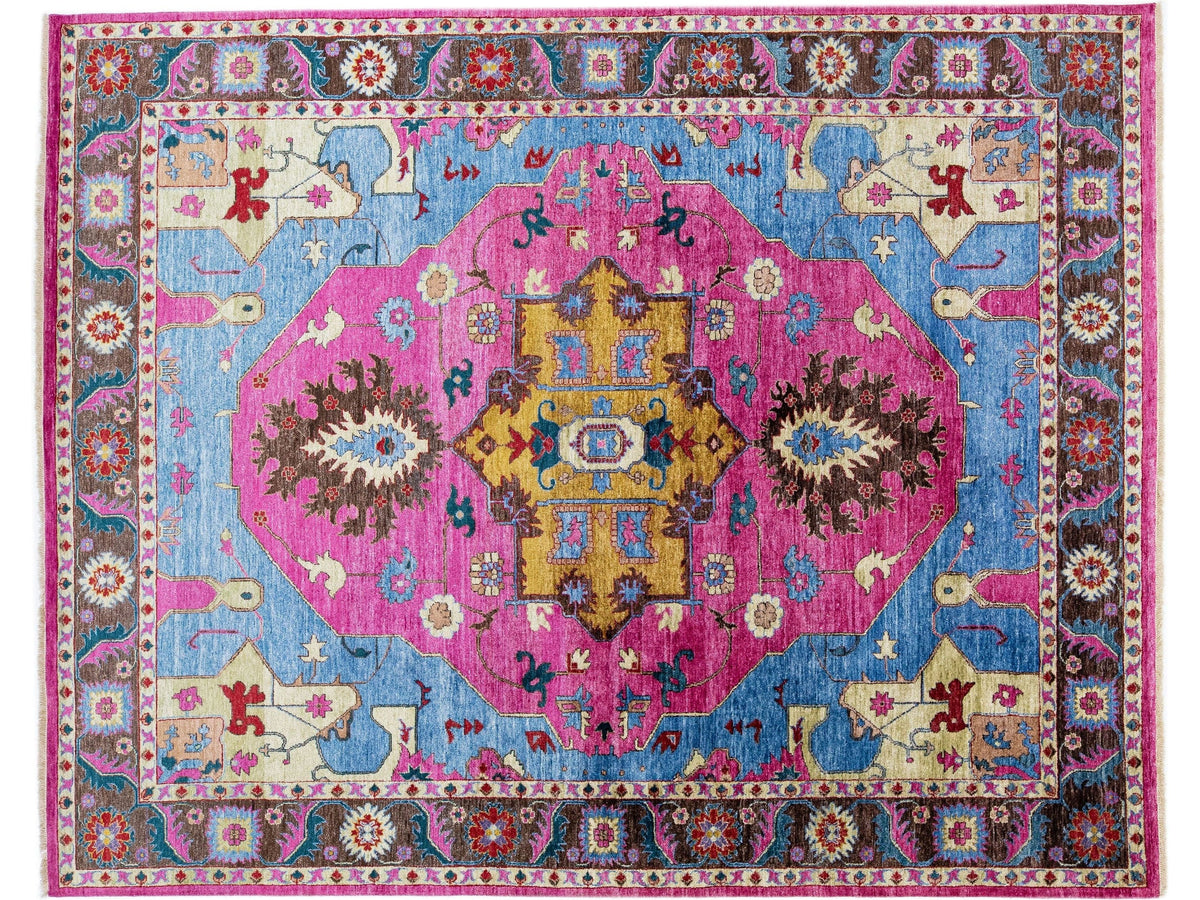Modern Wool and Silk Rug 8 X 10