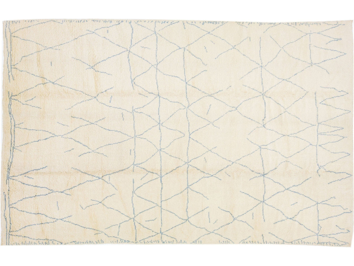 Modern Moroccan Wool Rug 8 X 13