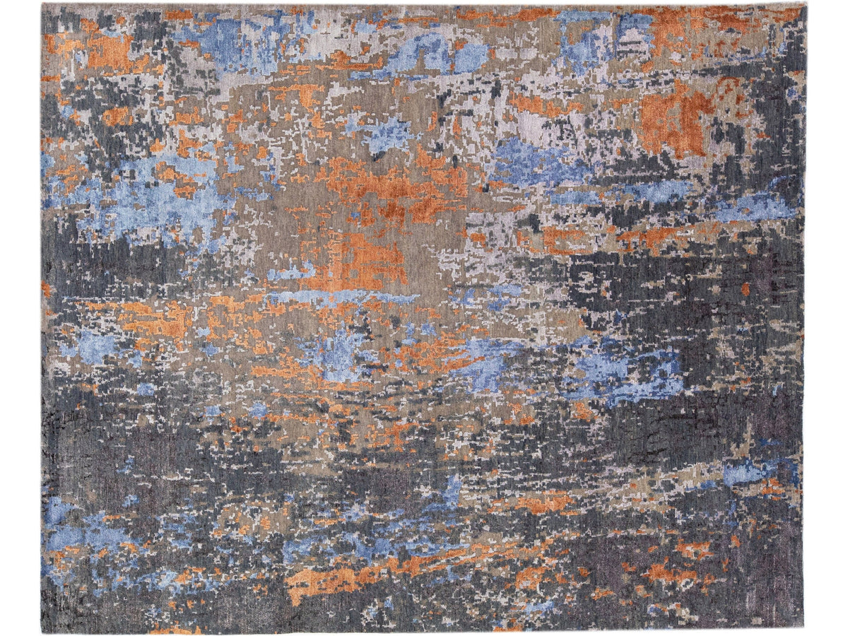 Modern Indian Wool Rug 8 X 10