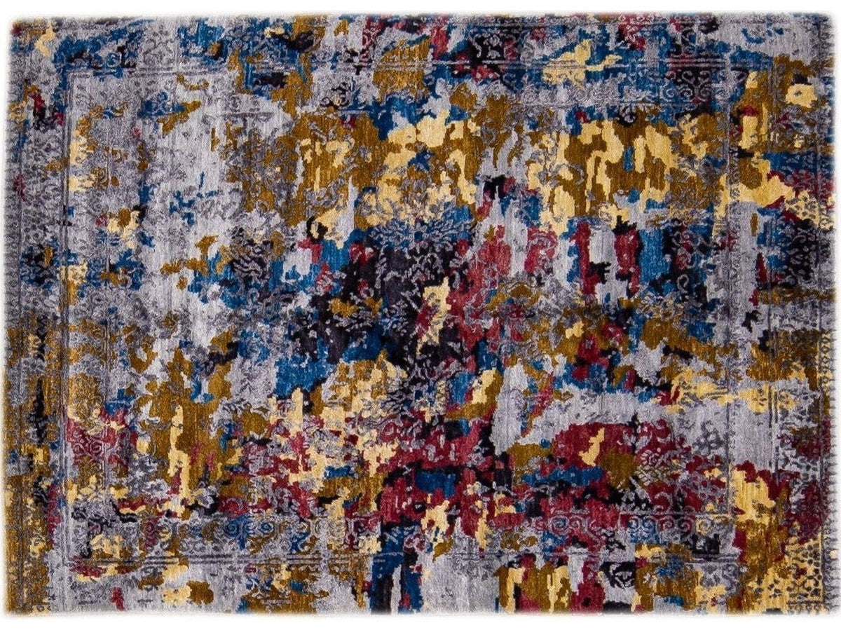 Modern Indian Wool & Silk Rug 5 X 7