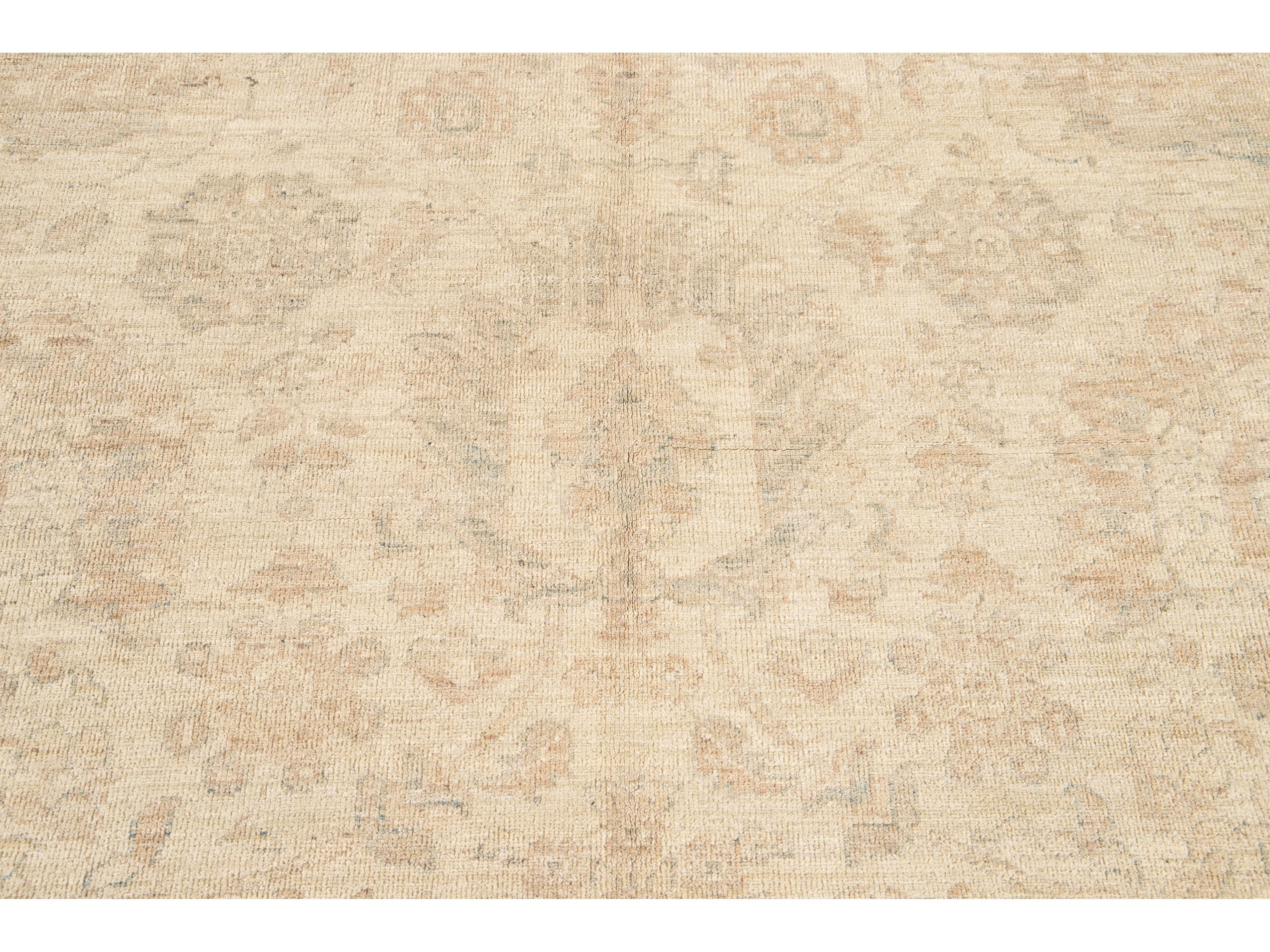 Modern Indian Khotan Wool Rug 18 X 22