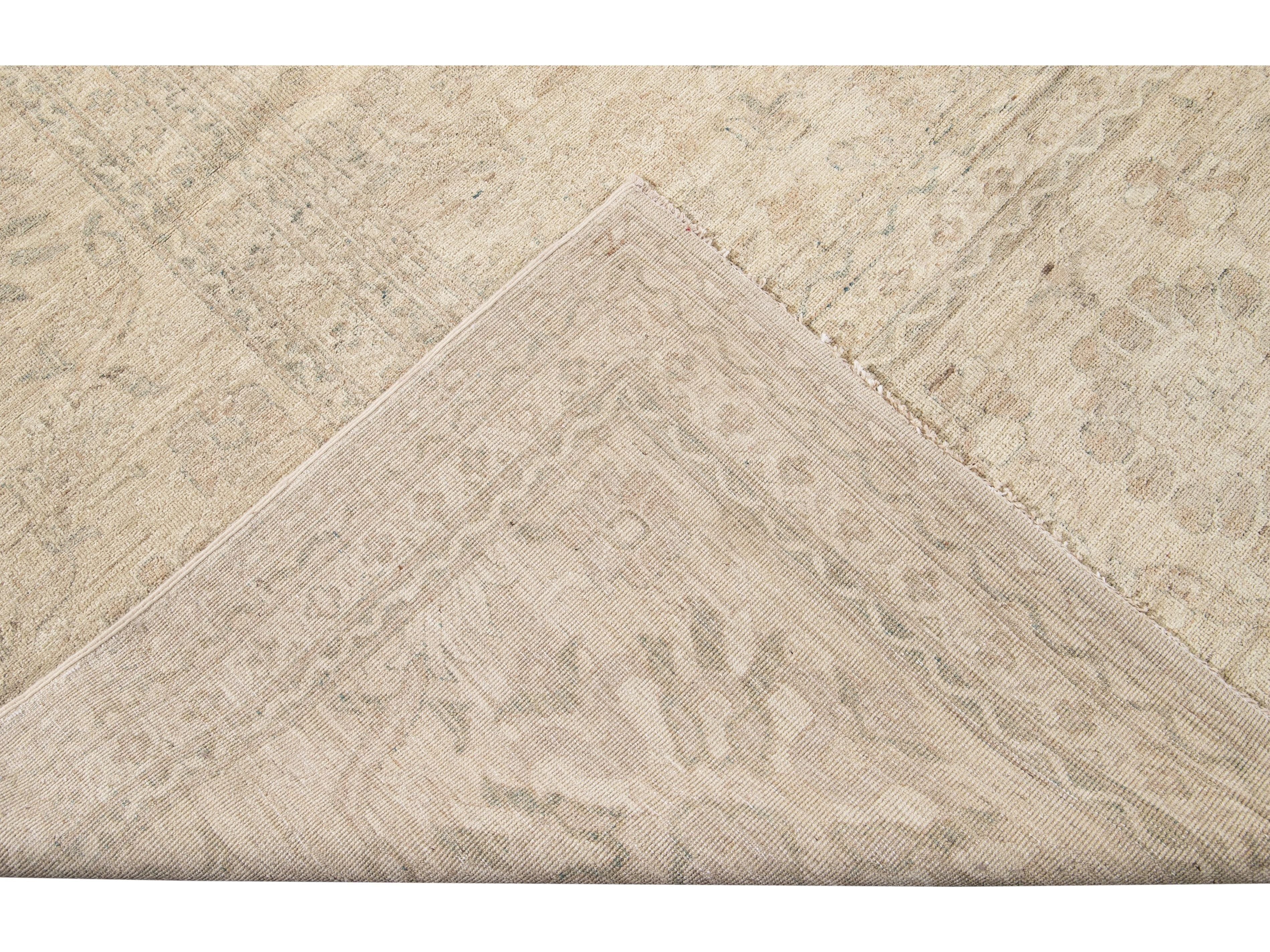 Modern Indian Khotan Wool Rug 18 X 22