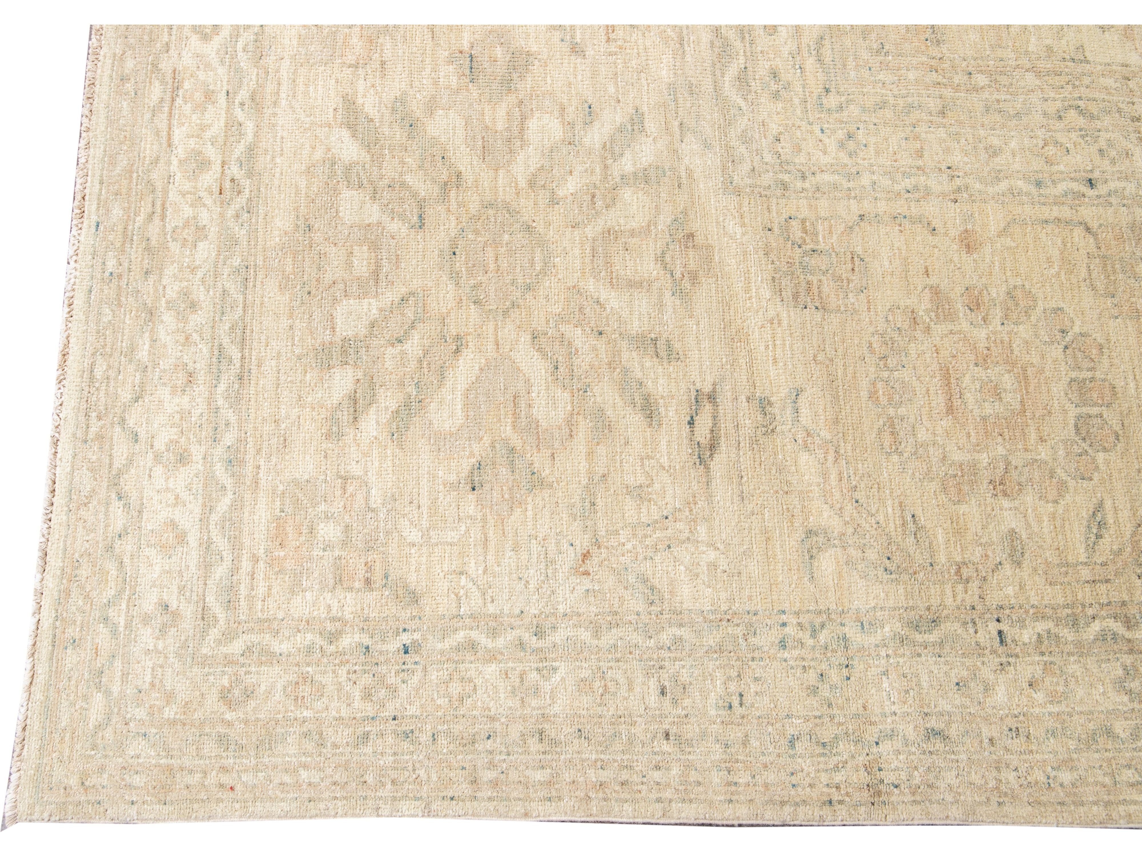 Modern Indian Khotan Wool Rug 18 X 22
