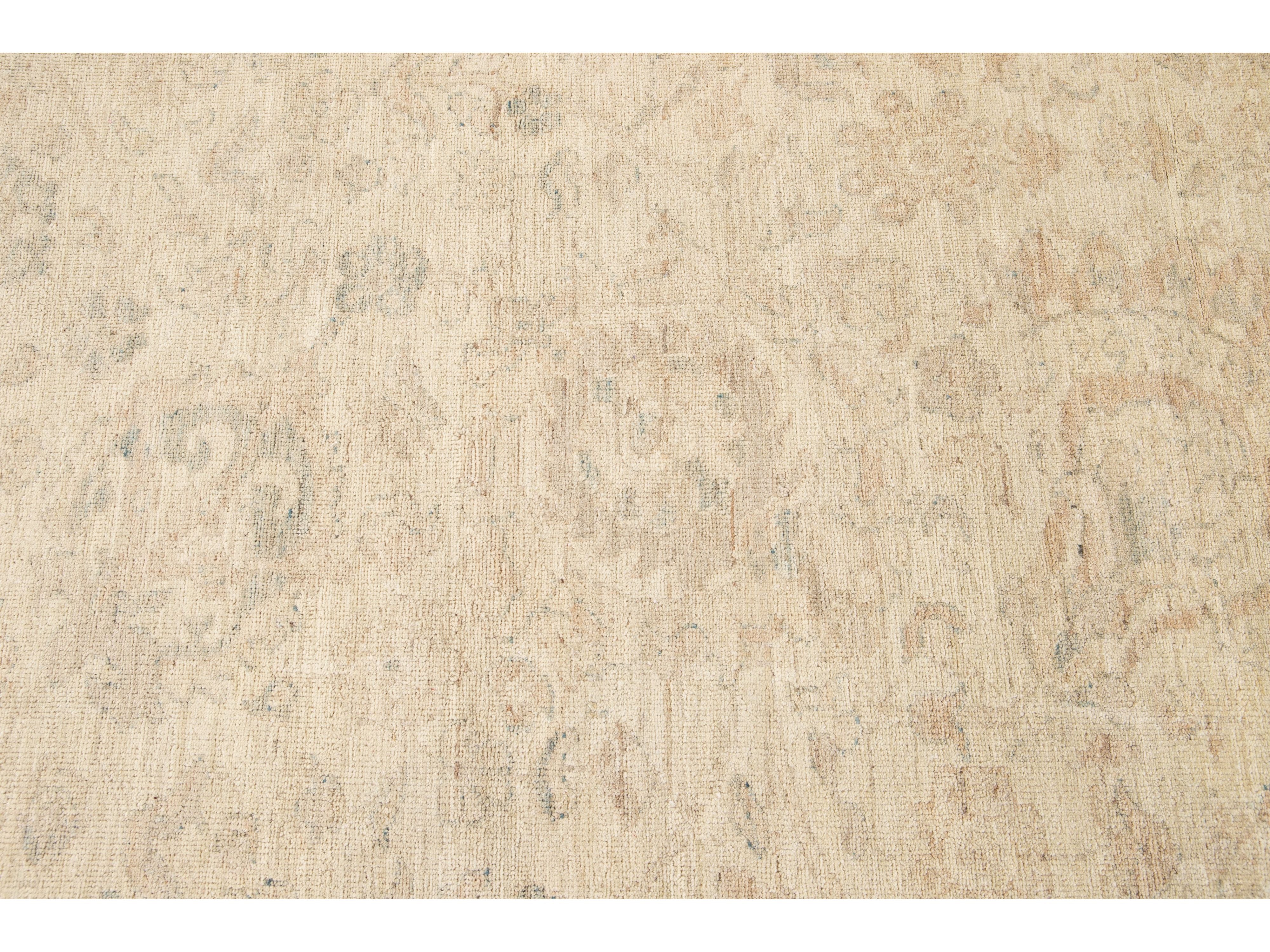 Modern Indian Khotan Wool Rug 18 X 22