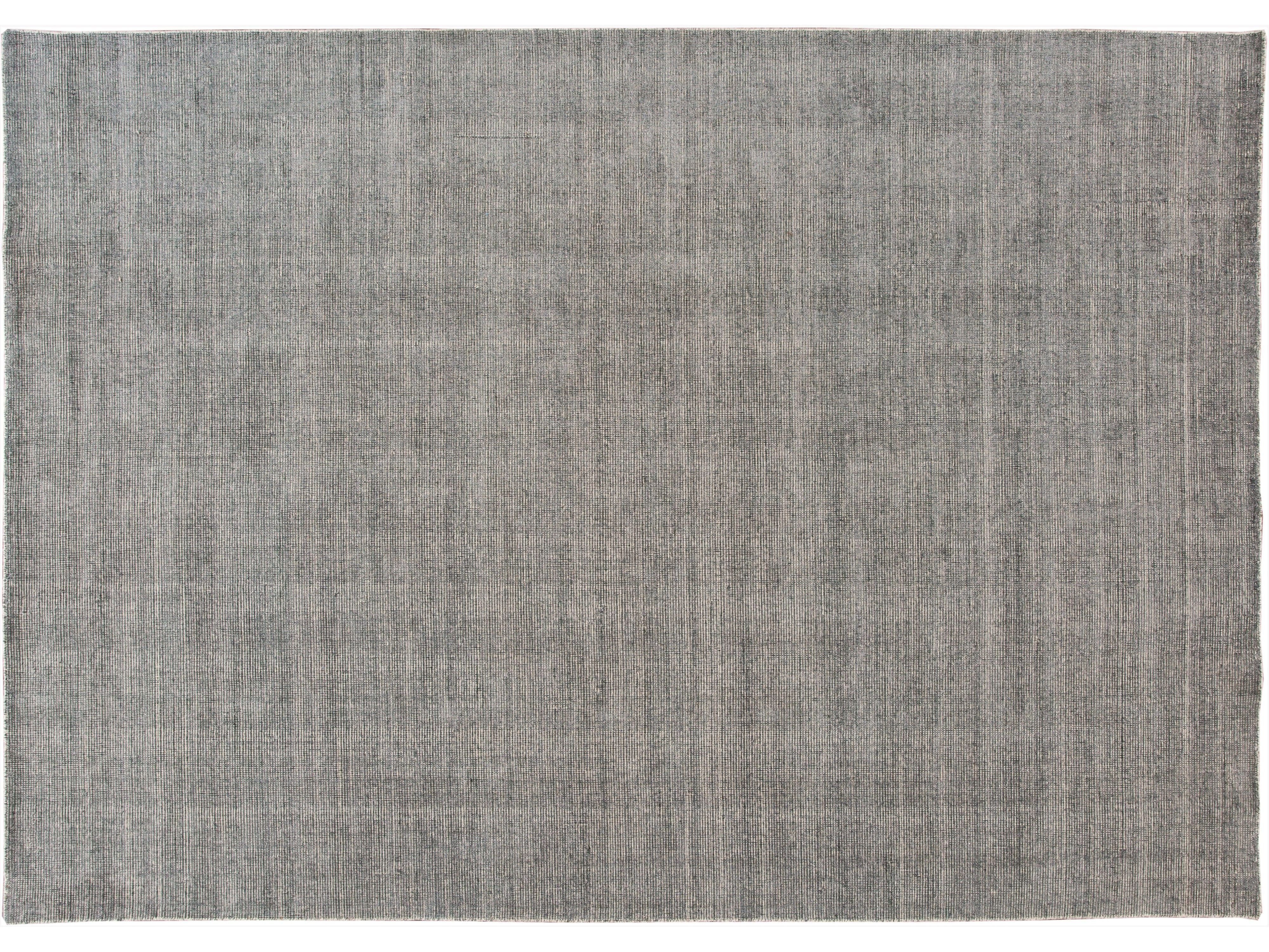 Modern Bamboo & Silk Boho Rug 10 X 14